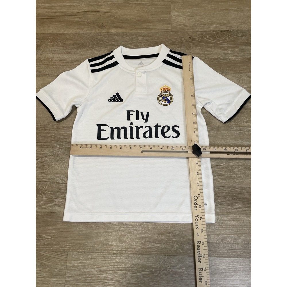 Adidas Ronaldo Real Madrid jersey Kids Sz XS 7-8 White Soccer Jersey - Picture 4 of 6